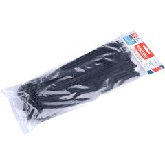 EXTOL PREMIUM pásky stahovací černé, rozpojitelné, 300x7,2mm, 100ks, nylon PA66, 8856258
