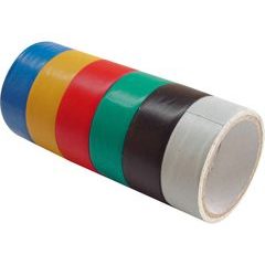 EXTOL CRAFT pásky izolační PVC, sada 6ks, 19mm x 18m, (3m x 6ks), 9550