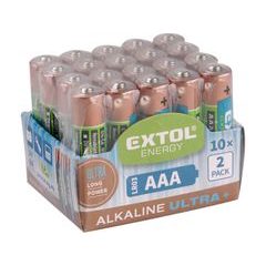 EXTOL ENERGY baterie alkalické, 20ks, 1,5V AA (LR6), 42013
