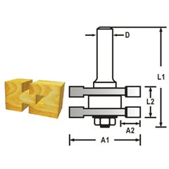 Makita D-48935 - Pérová fréza s ložiskem stopka 12 mm,41x19x71 mm