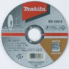 Makita B-12217 - kotouč řezný nerez 115x1x22.23mm = old P-53001, new E-03034