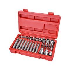 EXTOL PREMIUM hlavice a hroty Torx sada 35ks, 1/4",3/8", 1/2", CrV, 8818211