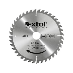 EXTOL PREMIUM kotouč pilový s SK plátky, 160x1,5x16mm, 18T, SK, 8893004-4