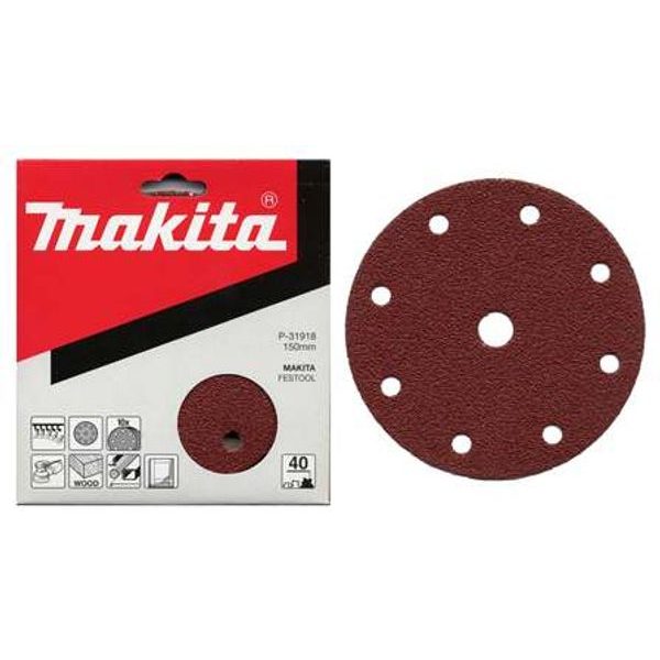 MAKITA P-31924 - PAPÍR BRUSNÝ SUCHÝ ZIP 150MM 9 DĚR K60, 10KS = OLD P-31603 - BRUSNÝ PAPÍR 150 MM{% if zbozi.kategorie.adresa_nazvy[0] != zbozi.kategorie.nazev %} - PŘÍSLUŠENSTVÍ{% endif %}