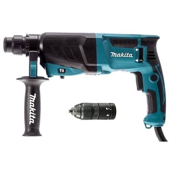 MAKITA HR2630T - KOMBINOVANÉ KLADIVO S VÝMĚNNÝM SKLÍČIDLEM 2,4J,800W - KOMB. KLADIVA SDS +{% if zbozi.kategorie.adresa_nazvy[0] != zbozi.kategorie.nazev %} - ELEKTRICKÉ NÁŘADÍ{% endif %}