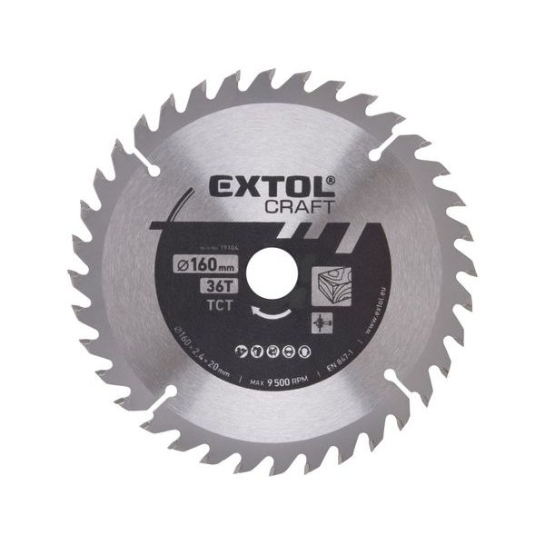 EXTOL CRAFT KOTOUČ PILOVÝ S SK PLÁTKY, O 160X2,4X20MM, 36T, 19104 - PRŮMĚR 150, 160 A 165{% if zbozi.kategorie.adresa_nazvy[0] != zbozi.kategorie.nazev %} - PŘÍSLUŠENSTVÍ{% endif %}