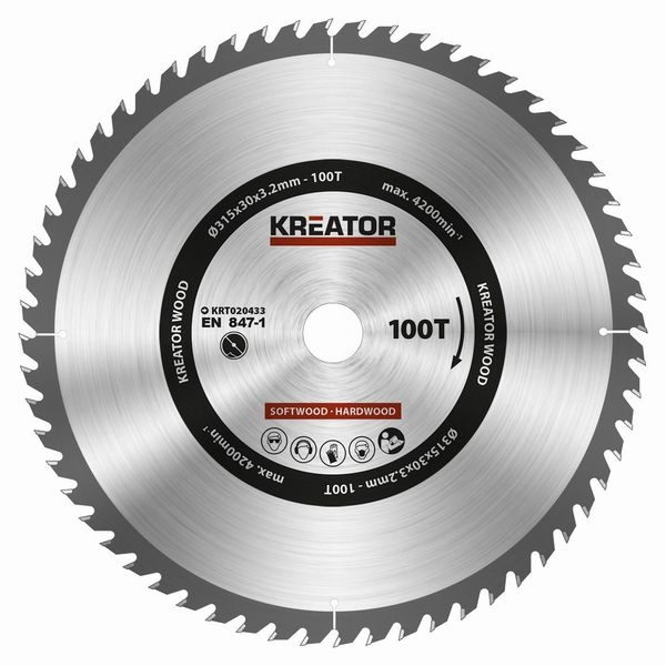 KREATOR KRT020433 PILOVÝ KOTOUČ NA DŘEVO 315MM, 100T - PRŮMĚR 255 - 270, 300 - 355{% if zbozi.kategorie.adresa_nazvy[0] != zbozi.kategorie.nazev %} - PŘÍSLUŠENSTVÍ{% endif %}