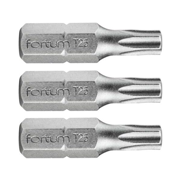 FORTUM HROT TORX, SADA 3KS, T 25X25MM, S2, 4741425 - STANDARDNÍ BITY TORX{% if zbozi.kategorie.adresa_nazvy[0] != zbozi.kategorie.nazev %} - PŘÍSLUŠENSTVÍ{% endif %}