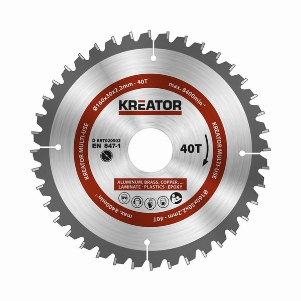 KREATOR KRT020502 PILOVÝ KOTOUČ UNIVERZÁLNÍ 160MM, 40T - PRŮMĚR 150, 160 A 165{% if zbozi.kategorie.adresa_nazvy[0] != zbozi.kategorie.nazev %} - PŘÍSLUŠENSTVÍ{% endif %}