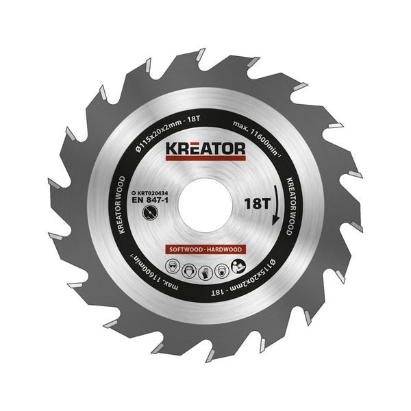 KREATOR KRT020434 PILOVÝ KOTOUČ NA DŘEVO 115MM, 18T - PRŮMĚR 85, 136 A 140{% if zbozi.kategorie.adresa_nazvy[0] != zbozi.kategorie.nazev %} - PŘÍSLUŠENSTVÍ{% endif %}