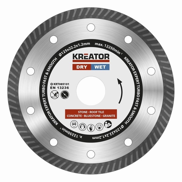 KREATOR KRT085101 DIAMANTOVÝ KOTOUČ CELOOBVODOVÝ 125MM EXPERT TURBO - DIAMATOVÉ KOTOUČE - ŘEZNÉ{% if zbozi.kategorie.adresa_nazvy[0] != zbozi.kategorie.nazev %} - PŘÍSLUŠENSTVÍ{% endif %}