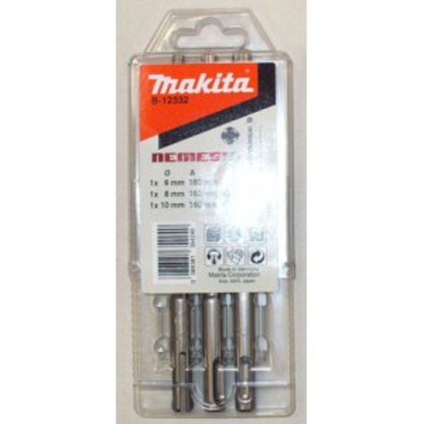 MAKITA B-12332 - VRTÁK NEMESIS SADA 3 KS 6/8/10X160 STOP= NEW B-59075 - DIAMANTOVÉ KORUNKY SDS PLUS{% if zbozi.kategorie.adresa_nazvy[0] != zbozi.kategorie.nazev %} - PŘÍSLUŠENSTVÍ{% endif %}