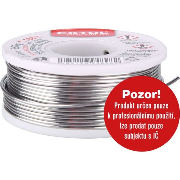 EXTOL PREMIUM DRÁT PÁJECÍ TRUBIČKOVÝ SN60/PB40, O 1MM, 100G, 8832003 - CÍN, PÁJECÍ HROTY, TAVNÉ TYČINKY{% if zbozi.kategorie.adresa_nazvy[0] != zbozi.kategorie.nazev %} - PŘÍSLUŠENSTVÍ{% endif %}