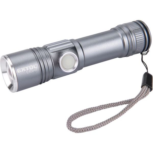 EXTOL LIGHT SVÍTILNA 280LM, ZOOM, USB NABÍJENÍ, XPE LED, 43141 - KAPESNÍ SVÍTILNY A ČELOVKY{% if zbozi.kategorie.adresa_nazvy[0] != zbozi.kategorie.nazev %} - SVÍTIDLA{% endif %}