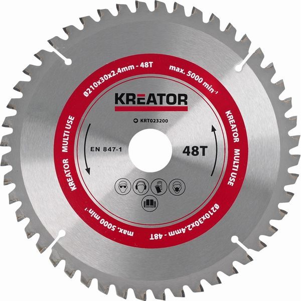 KRT023200 - PILOVÝ KOTOUČ UNIVERZÁLNÍ 210 MM, 48 Z - PRŮMĚR 190, 200, 210 A 216{% if zbozi.kategorie.adresa_nazvy[0] != zbozi.kategorie.nazev %} - PŘÍSLUŠENSTVÍ{% endif %}