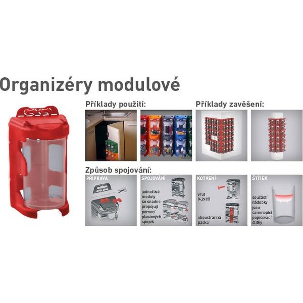 ORGANIZÉR MODUL. ZÁVĚSNÝ - ORANŽOVÝ, 210ML (60 X 92MM), PP, 78913 - ORGANIZÉRY NA NÁŘADÍ{% if zbozi.kategorie.adresa_nazvy[0] != zbozi.kategorie.nazev %} - PŘÍSLUŠENSTVÍ{% endif %}