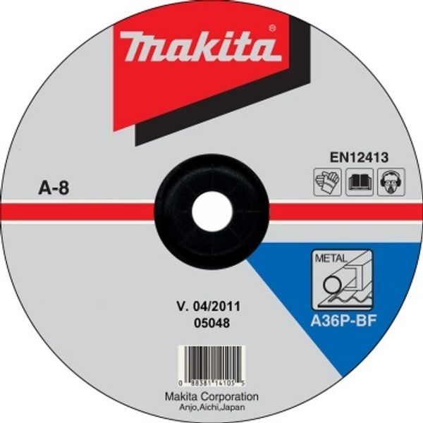 MAKITA A-84981 - KOTOUČ BRUSNÝ OCEL 150X6X22.23MM - BRUSNÉ KOTOUČE NA KOV{% if zbozi.kategorie.adresa_nazvy[0] != zbozi.kategorie.nazev %} - PŘÍSLUŠENSTVÍ{% endif %}