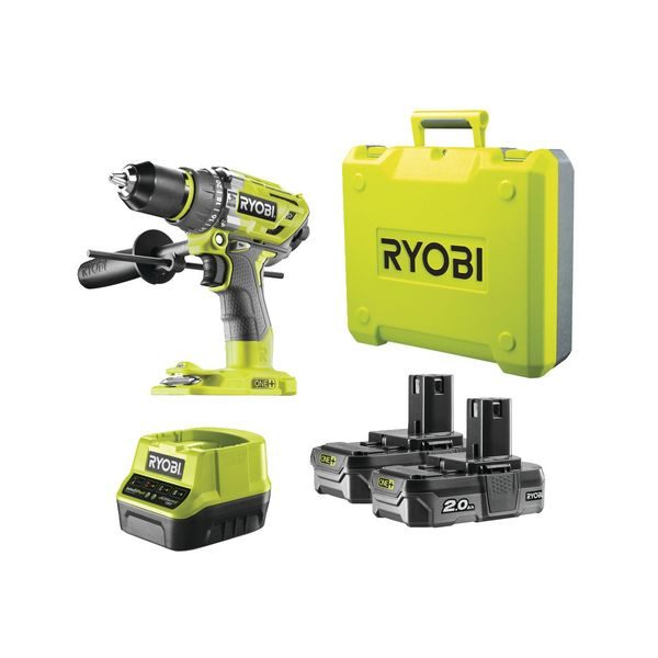 RYOBI R18PD7-220B AKU 18 V BEZUHLÍKOVÁ PŘÍKLEPOVÁ VRTAČKA + 2X 2AH BATERIE + NABÍJEČKA ONE+ - PŘÍKLEPOVÝ ŠROUBOVÁK 18V - 20V{% if zbozi.kategorie.adresa_nazvy[0] != zbozi.kategorie.nazev %} - AKU NÁŘADÍ{% endif %}