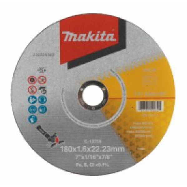 MAKITA E-13758 - KOTOUČ ŘEZNÝ NEREZ 180X1.6X22.23MM = OLD B-12267 - ŘEZNÝ KOTOUČ NA NEREZ{% if zbozi.kategorie.adresa_nazvy[0] != zbozi.kategorie.nazev %} - PŘÍSLUŠENSTVÍ{% endif %}