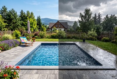 Tropická vedra vystřídal silný déšť? Jak zachránit bazén před ekologickou katastrofou