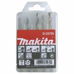 Makita D-23759 - sada vrtáků do kovu/dřeva/zdiva 5;6/5;6/6mm, stopka HEX 1/4", 5ks