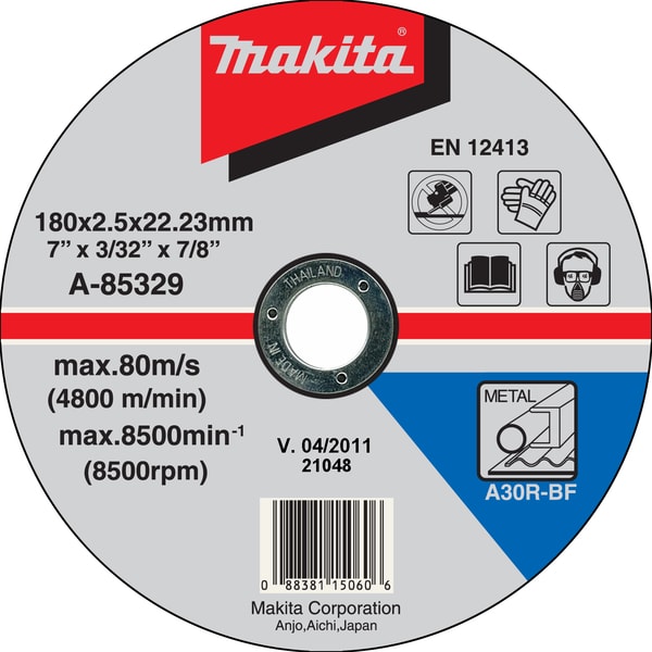 MAKITA A-85329 - KOTOUČ ŘEZNÝ OCEL 180X2.5X22.23MM - ŘEZNÉ KOTOUČE NA KOV{% if zbozi.kategorie.adresa_nazvy[0] != zbozi.kategorie.nazev %} - PŘÍSLUŠENSTVÍ MAKITA{% endif %}