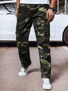 Zelene hlače z žepi v army dizajnu