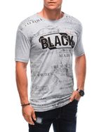 Edinstvena siva majica z napisom BLACK S1903