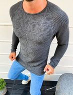 Antracit pulover s čudovitimi šivi
