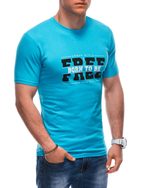Turkizna majica z napisom FREE S1924