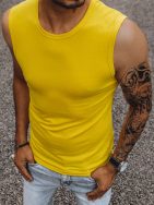 Klasična majica brez rokavov v rumeni barvi