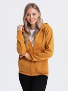 Ženski udoben pulover v gorčični barvi TLR003