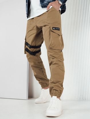 Moderne cargo joger hlače v kaki barvi