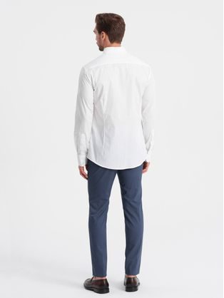 Moška črtasta modro bela srajca SHOS-0155