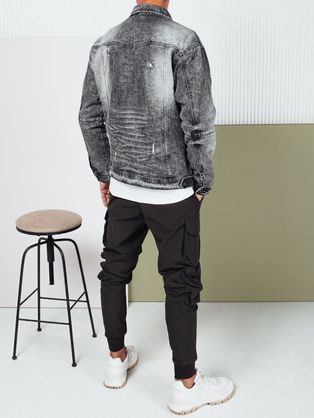 Granatna prehodna jeans jakna C524