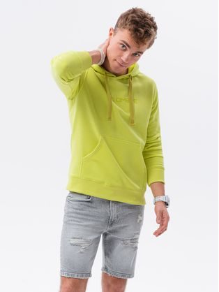 Stilski pulover v barvi limete z napisom B1351