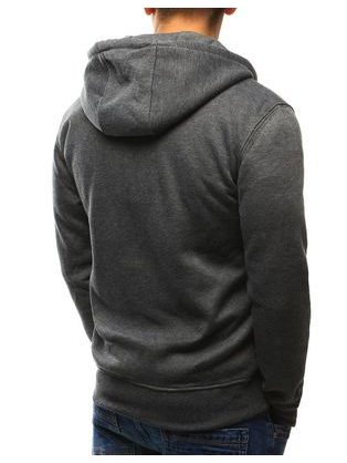 Svetlo siv pulover s kapuco v originalnem dizajnu