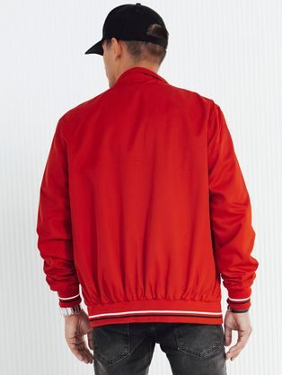 Rdeča prehodna jakna brez kapuce