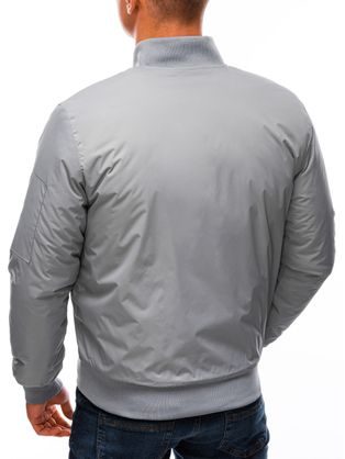 Edinstvena prehodna siva prešita jakna C621