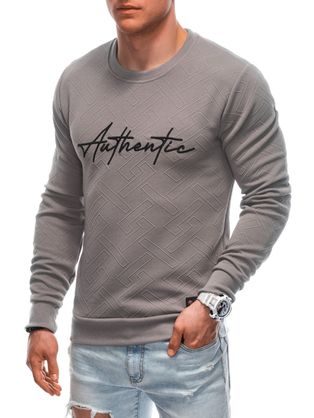 Rjav pulover z vzorcem in napisom B1669