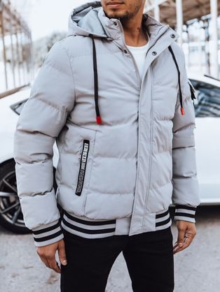 Trendovska zimska jakna v sivi barvi