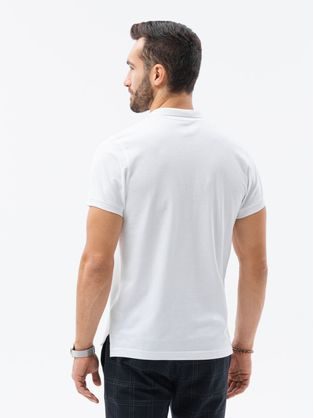Preprosta bela polo majica S1374