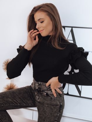 Ženski trendovski pulover Mandy črn