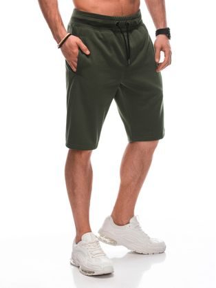 Moške kratke hlače za prosti čas v olivno zeleni barvi SRBS0101/V-2