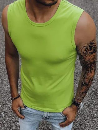 Klasična majica brez rokavov v svetlo zeleni barvi