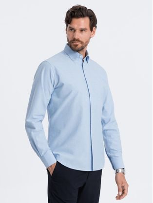 Elegantna svetlo modra srajca oxford V2 OM0114