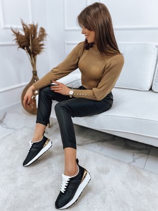 Ženski preprost pulover Aurina v črni barvi