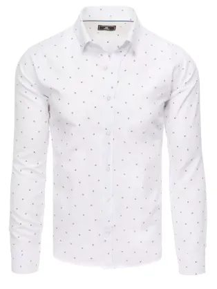 Originalna bela srajca z nežnim vzorcem