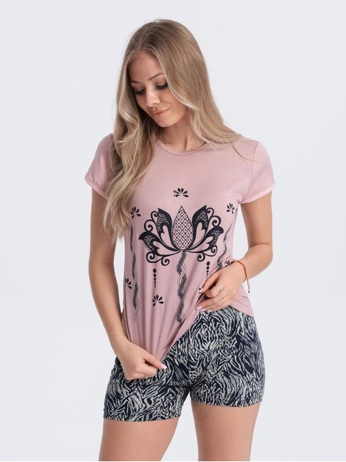 Rožnata ženska pižama z napisom ULR260