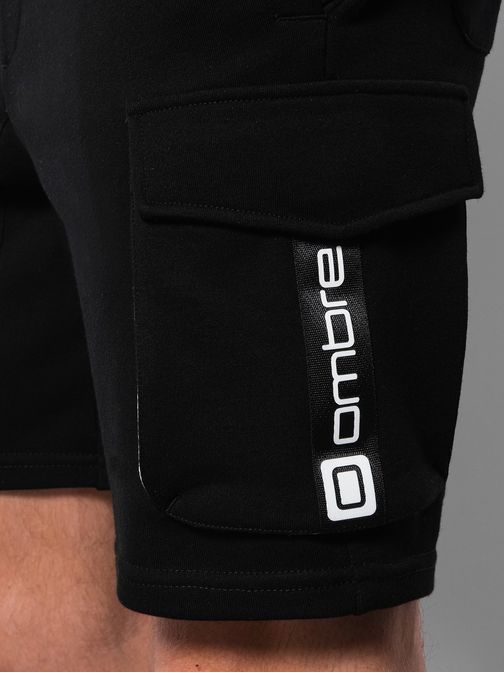 Edinstvene črne kratke hlače z velikimi stranskimi žepi SRSK0106-V3